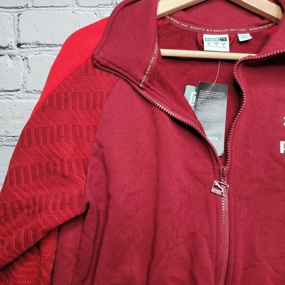 Puma T7 Track Jacket Rhubarb Repeat Logo Full Zip NWT Size S - Picture 4 of 13